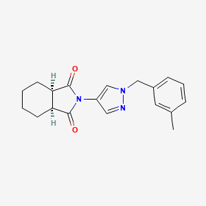 molecular formula C19H21N3O2 B4843202 (3aR,7aS)-2-[1-(3-methylbenzyl)-1H-pyrazol-4-yl]hexahydro-1H-isoindole-1,3(2H)-dione 