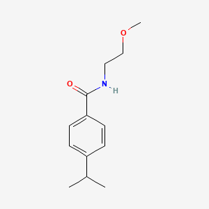 molecular formula C13H19NO2 B4843221 4-isopropyl-N-(2-methoxyethyl)benzamide 