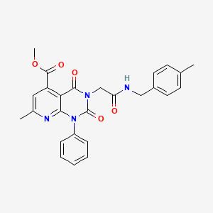 molecular formula C26H24N4O5 B4843222 methyl 7-methyl-3-{2-[(4-methylbenzyl)amino]-2-oxoethyl}-2,4-dioxo-1-phenyl-1,2,3,4-tetrahydropyrido[2,3-d]pyrimidine-5-carboxylate 