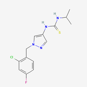 molecular formula C14H16ClFN4S B4843267 N-[1-(2-chloro-4-fluorobenzyl)-1H-pyrazol-4-yl]-N'-isopropylthiourea 