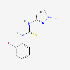 molecular formula C11H11FN4S B4843269 N-(2-fluorophenyl)-N'-(1-methyl-1H-pyrazol-3-yl)thiourea 