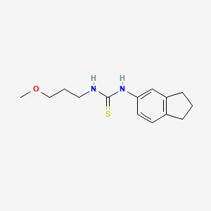 molecular formula C14H20N2OS B4843271 N-(2,3-dihydro-1H-inden-5-yl)-N'-(3-methoxypropyl)thiourea 