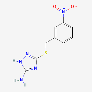 molecular formula C9H9N5O2S B4843272 3-[(3-nitrobenzyl)thio]-1H-1,2,4-triazol-5-amine 