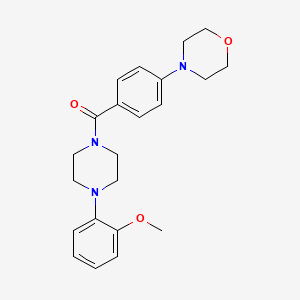 molecular formula C22H27N3O3 B4843281 4-(4-{[4-(2-methoxyphenyl)-1-piperazinyl]carbonyl}phenyl)morpholine 