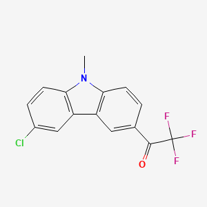 molecular formula C15H9ClF3NO B4843292 1-(6-chloro-9-methyl-9H-carbazol-3-yl)-2,2,2-trifluoroethanone 