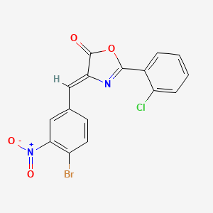 molecular formula C16H8BrClN2O4 B4843324 4-(4-bromo-3-nitrobenzylidene)-2-(2-chlorophenyl)-1,3-oxazol-5(4H)-one 