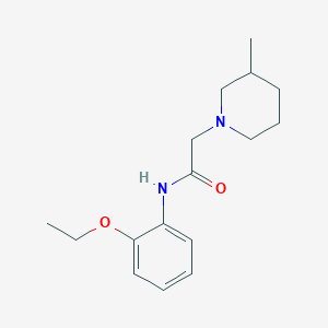 molecular formula C16H24N2O2 B4843329 N-(2-ethoxyphenyl)-2-(3-methyl-1-piperidinyl)acetamide 