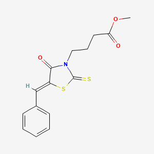 molecular formula C15H15NO3S2 B4843359 methyl 4-(5-benzylidene-4-oxo-2-thioxo-1,3-thiazolidin-3-yl)butanoate 