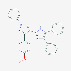 molecular formula C31H24N4O B484336 4-(4,5-diphenyl-1H-imidazol-2-yl)-3-(4-methoxyphenyl)-1-phenyl-1H-pyrazole CAS No. 956412-50-3