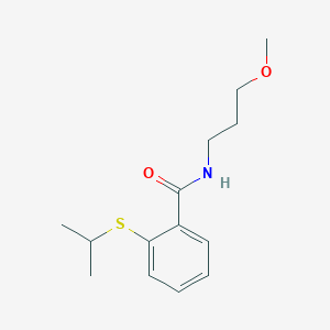 molecular formula C14H21NO2S B4843370 2-(isopropylthio)-N-(3-methoxypropyl)benzamide 