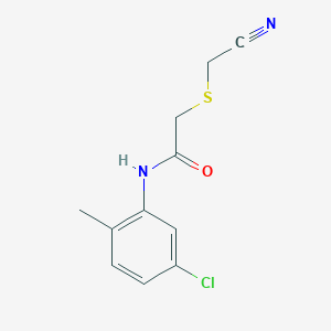 molecular formula C11H11ClN2OS B4843372 N-(5-chloro-2-methylphenyl)-2-[(cyanomethyl)thio]acetamide 