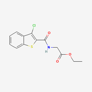 molecular formula C13H12ClNO3S B4843373 ethyl N-[(3-chloro-1-benzothien-2-yl)carbonyl]glycinate 