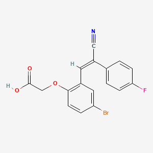 molecular formula C17H11BrFNO3 B4843376 {4-bromo-2-[2-cyano-2-(4-fluorophenyl)vinyl]phenoxy}acetic acid 