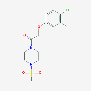 molecular formula C14H19ClN2O4S B4843383 1-[(4-chloro-3-methylphenoxy)acetyl]-4-(methylsulfonyl)piperazine 