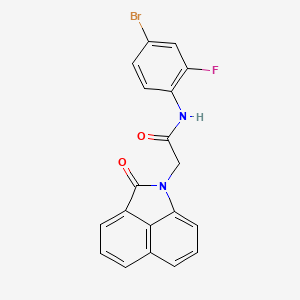 molecular formula C19H12BrFN2O2 B4843384 N-(4-bromo-2-fluorophenyl)-2-(2-oxobenzo[cd]indol-1(2H)-yl)acetamide 