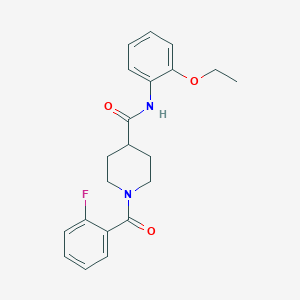 molecular formula C21H23FN2O3 B4843398 N-(2-ethoxyphenyl)-1-(2-fluorobenzoyl)-4-piperidinecarboxamide 