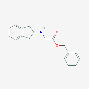 molecular formula C18H19NO2 B048434 Benzyl 2-(2,3-dihydro-1H-inden-2-ylamino)acetate CAS No. 119543-21-4