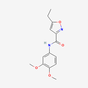 molecular formula C14H16N2O4 B4843448 N-(3,4-dimethoxyphenyl)-5-ethyl-3-isoxazolecarboxamide 