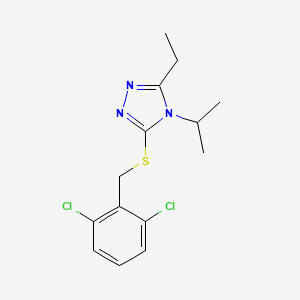 molecular formula C14H17Cl2N3S B4843457 3-[(2,6-dichlorobenzyl)thio]-5-ethyl-4-isopropyl-4H-1,2,4-triazole 