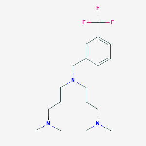 molecular formula C18H30F3N3 B4843470 N-[3-(dimethylamino)propyl]-N',N'-dimethyl-N-[3-(trifluoromethyl)benzyl]-1,3-propanediamine 