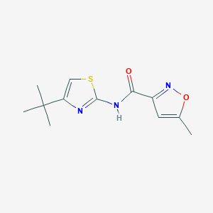 molecular formula C12H15N3O2S B4843474 N-(4-tert-butyl-1,3-thiazol-2-yl)-5-methyl-3-isoxazolecarboxamide 