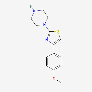 molecular formula C14H17N3OS B4843482 1-[4-(4-methoxyphenyl)-1,3-thiazol-2-yl]piperazine 