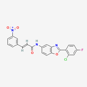 molecular formula C22H13ClFN3O4 B4843496 N-[2-(2-chloro-4-fluorophenyl)-1,3-benzoxazol-5-yl]-3-(3-nitrophenyl)acrylamide 