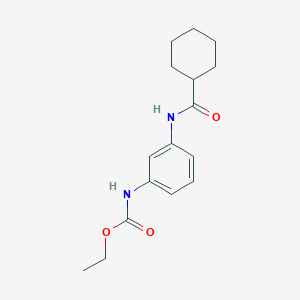 molecular formula C16H22N2O3 B4843499 ethyl {3-[(cyclohexylcarbonyl)amino]phenyl}carbamate 