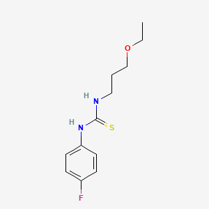 molecular formula C12H17FN2OS B4843555 N-(3-ethoxypropyl)-N'-(4-fluorophenyl)thiourea 