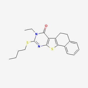 molecular formula C20H22N2OS2 B4843556 9-(butylthio)-8-ethyl-5,8-dihydronaphtho[2',1':4,5]thieno[2,3-d]pyrimidin-7(6H)-one 