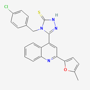 molecular formula C23H17ClN4OS B4843572 4-(4-chlorobenzyl)-5-[2-(5-methyl-2-furyl)-4-quinolinyl]-4H-1,2,4-triazole-3-thiol 