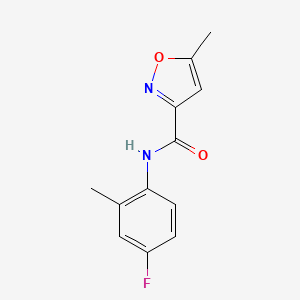 molecular formula C12H11FN2O2 B4843589 N-(4-fluoro-2-methylphenyl)-5-methyl-3-isoxazolecarboxamide 
