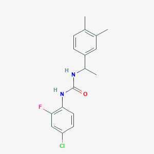 molecular formula C17H18ClFN2O B4843596 N-(4-chloro-2-fluorophenyl)-N'-[1-(3,4-dimethylphenyl)ethyl]urea 