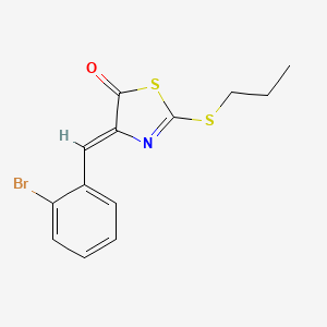 molecular formula C13H12BrNOS2 B4843597 4-(2-bromobenzylidene)-2-(propylthio)-1,3-thiazol-5(4H)-one 