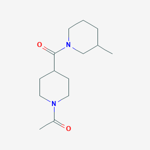 molecular formula C14H24N2O2 B4843639 1-[(1-acetyl-4-piperidinyl)carbonyl]-3-methylpiperidine 