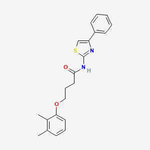 molecular formula C21H22N2O2S B4843640 4-(2,3-dimethylphenoxy)-N-(4-phenyl-1,3-thiazol-2-yl)butanamide 