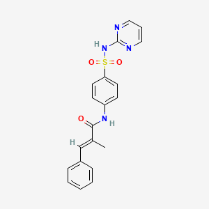 molecular formula C20H18N4O3S B4843648 2-methyl-3-phenyl-N-{4-[(2-pyrimidinylamino)sulfonyl]phenyl}acrylamide 