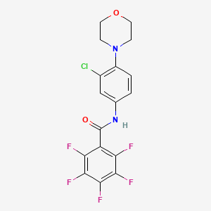 molecular formula C17H12ClF5N2O2 B4843650 N-[3-chloro-4-(4-morpholinyl)phenyl]-2,3,4,5,6-pentafluorobenzamide 