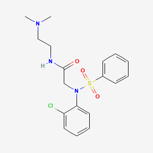 molecular formula C18H22ClN3O3S B4843711 N~2~-(2-chlorophenyl)-N~1~-[2-(dimethylamino)ethyl]-N~2~-(phenylsulfonyl)glycinamide 
