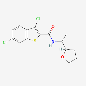 molecular formula C15H15Cl2NO2S B4843751 3,6-dichloro-N-[1-(tetrahydro-2-furanyl)ethyl]-1-benzothiophene-2-carboxamide 
