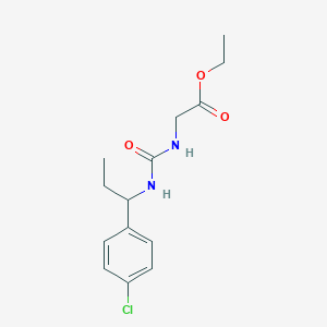 molecular formula C14H19ClN2O3 B4843762 ethyl N-({[1-(4-chlorophenyl)propyl]amino}carbonyl)glycinate 