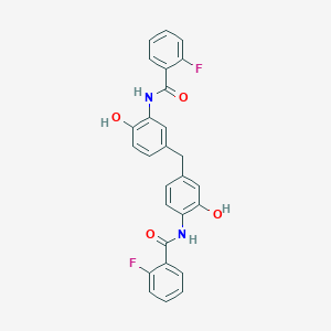 2-fluoro-N-(4-{3-[(2-fluorobenzoyl)amino]-4-hydroxybenzyl}-2-hydroxyphenyl)benzamide