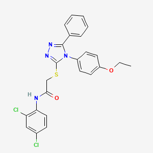 molecular formula C24H20Cl2N4O2S B4843801 N-(2,4-dichlorophenyl)-2-{[4-(4-ethoxyphenyl)-5-phenyl-4H-1,2,4-triazol-3-yl]thio}acetamide 