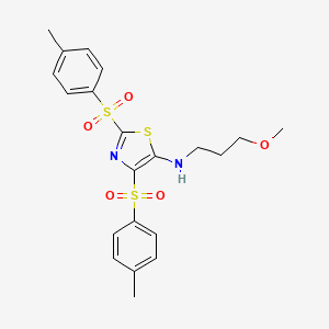 molecular formula C21H24N2O5S3 B4843818 N-(3-methoxypropyl)-2,4-bis[(4-methylphenyl)sulfonyl]-1,3-thiazol-5-amine 