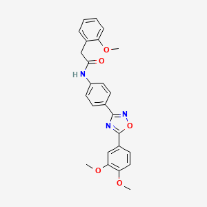 molecular formula C25H23N3O5 B4843852 N-{4-[5-(3,4-dimethoxyphenyl)-1,2,4-oxadiazol-3-yl]phenyl}-2-(2-methoxyphenyl)acetamide 
