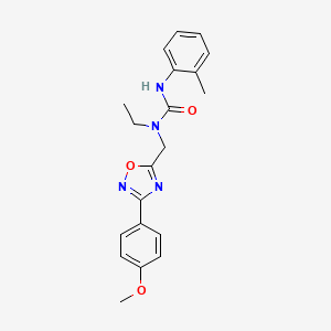 molecular formula C20H22N4O3 B4843885 N-ethyl-N-{[3-(4-methoxyphenyl)-1,2,4-oxadiazol-5-yl]methyl}-N'-(2-methylphenyl)urea 