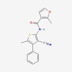 molecular formula C18H14N2O2S B4843894 N-(3-cyano-5-methyl-4-phenyl-2-thienyl)-2-methyl-3-furamide 