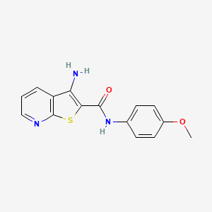 molecular formula C15H13N3O2S B4843909 3-氨基-N-(4-甲氧基苯基)噻吩并[2,3-b]吡啶-2-甲酰胺 
