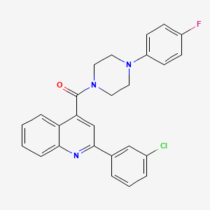 molecular formula C26H21ClFN3O B4843917 2-(3-chlorophenyl)-4-{[4-(4-fluorophenyl)-1-piperazinyl]carbonyl}quinoline 