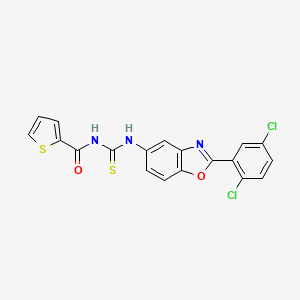 molecular formula C19H11Cl2N3O2S2 B4843922 N-({[2-(2,5-dichlorophenyl)-1,3-benzoxazol-5-yl]amino}carbonothioyl)-2-thiophenecarboxamide 
